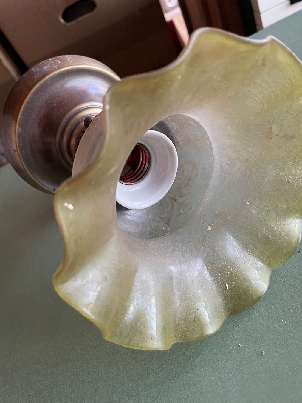 Lampade: Antike Deckenleuchte im Jugendstil – Usato da Herrenschwanden venduto da Katja71 1