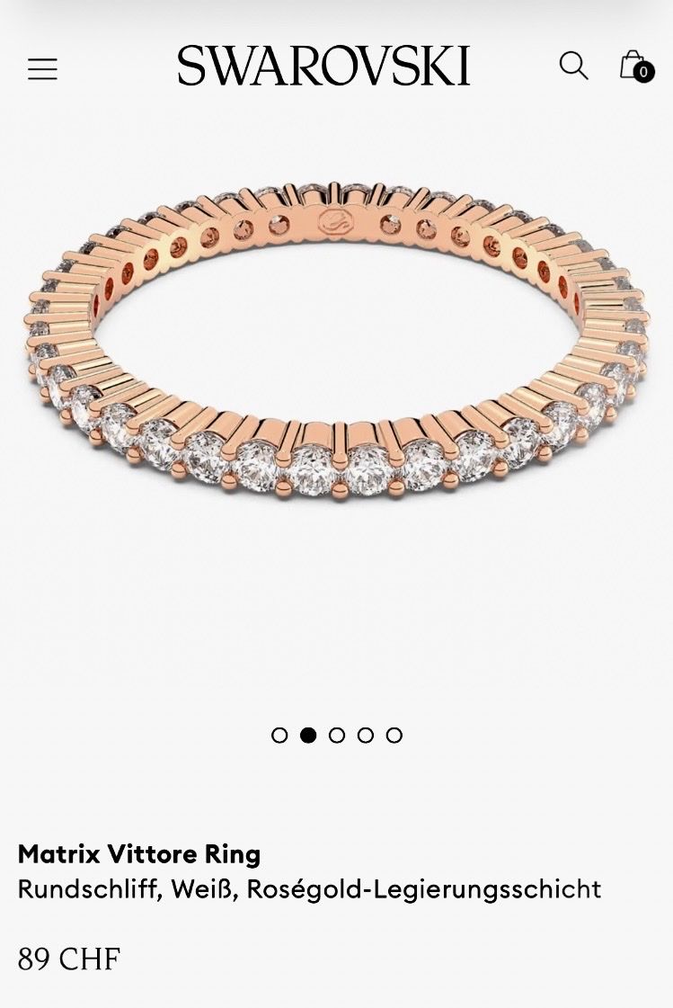 Swarovski Anelli: Ring von Swarovski – Usato da Büsserach venduto da Rosalie.1 3