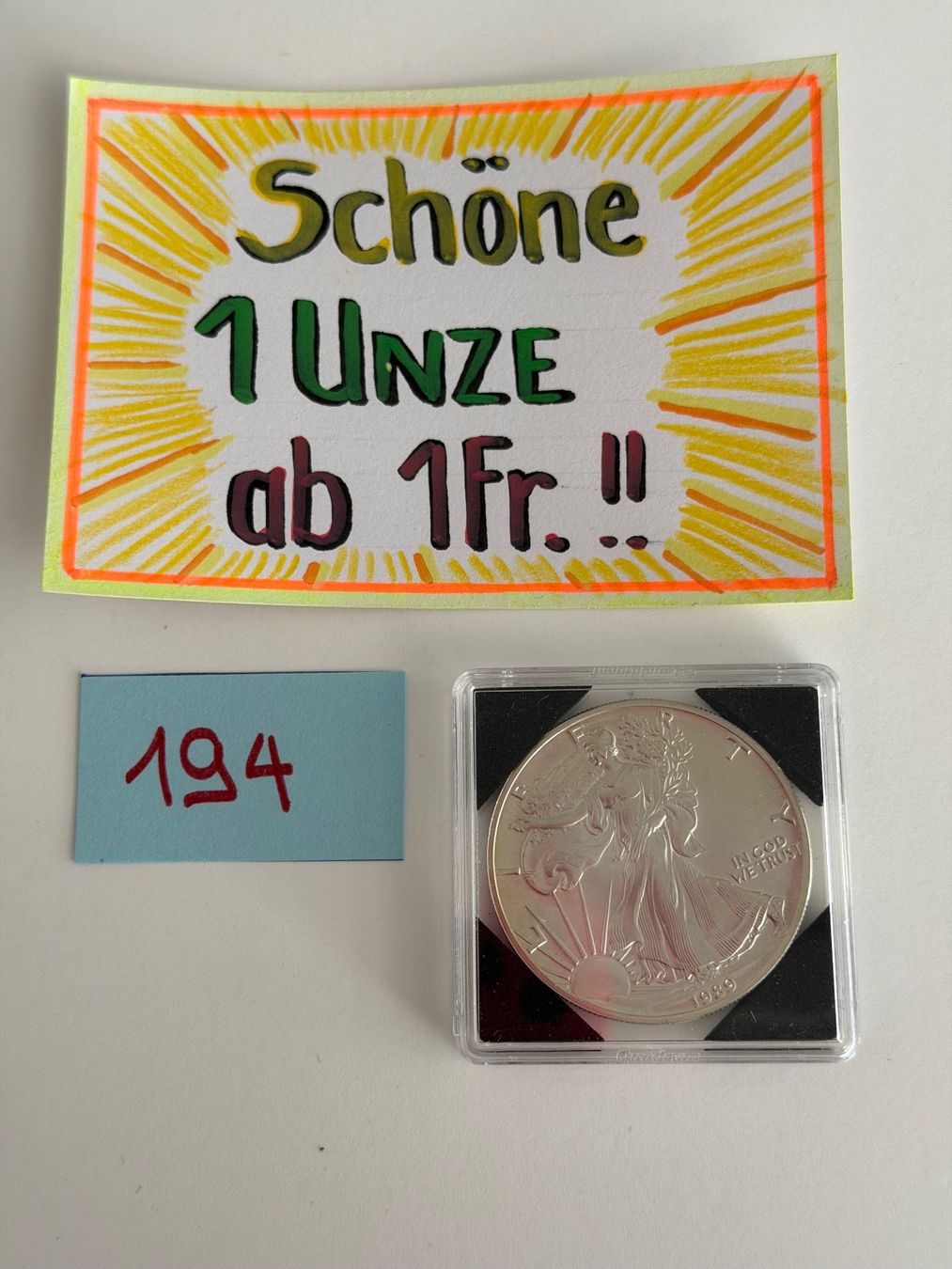 Toutes les monnaies: Schöne Unze 1989 – D'occasion à Engi par kasi09 1
