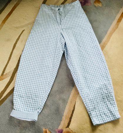 Magnifique pantalon carreaux ciel blanc MES SŒURS ET MOI S/M