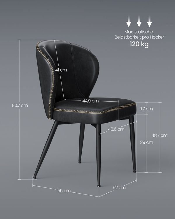Sedie: Esszimmerstühle 2er Set Kunstleder Mid-Century ECCO – Nuovo e nell'imballaggio originale da Lachen SZ venduto da MAMORU-MOEBEL 4