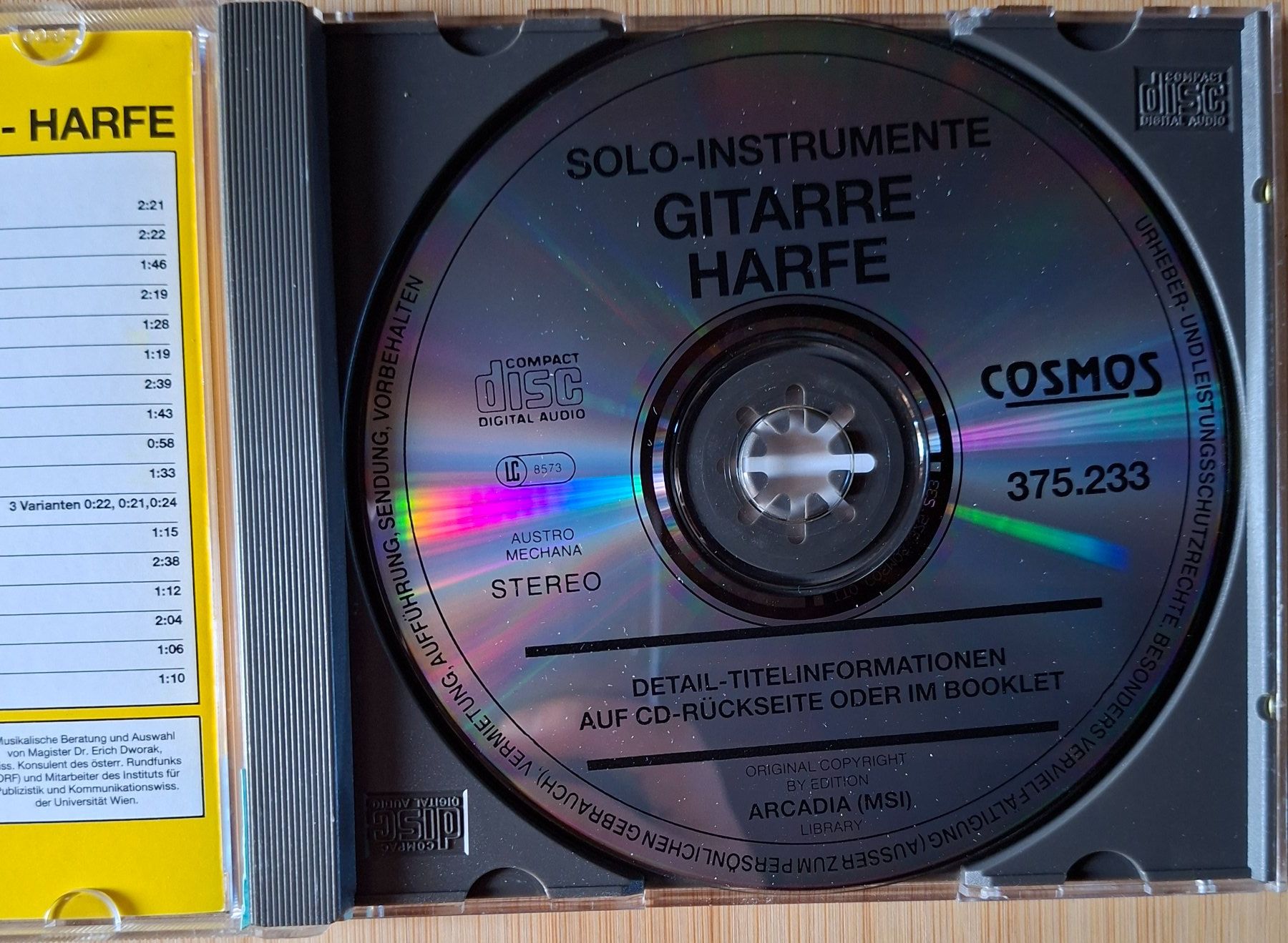 CD: CD Solo Instrumente Gitarre & Harfe – Usato da Burg AG venduto da ..machine_rec.. 2