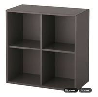 EKET Cabinet with 4 compartments, dark grey, 70x35x70 cm