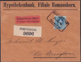 1908, FARHPOST von Romanshorn nach Ober-Neunforn mit 95A.