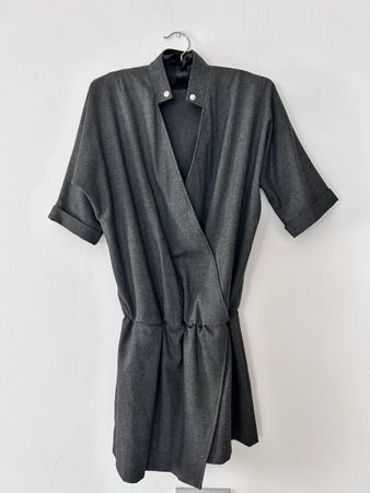 Les Petites Paris Grey Wool Dress - Size Small
