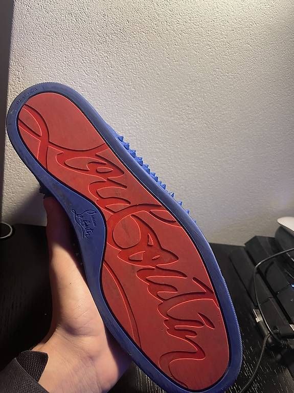 Scarpe da uomo: Christian louboutins blue suede  – Usato da Schindellegi venduto da Poshanna 3