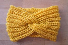 Schönes handgestricktes Stirnband mit Alpakawolle !