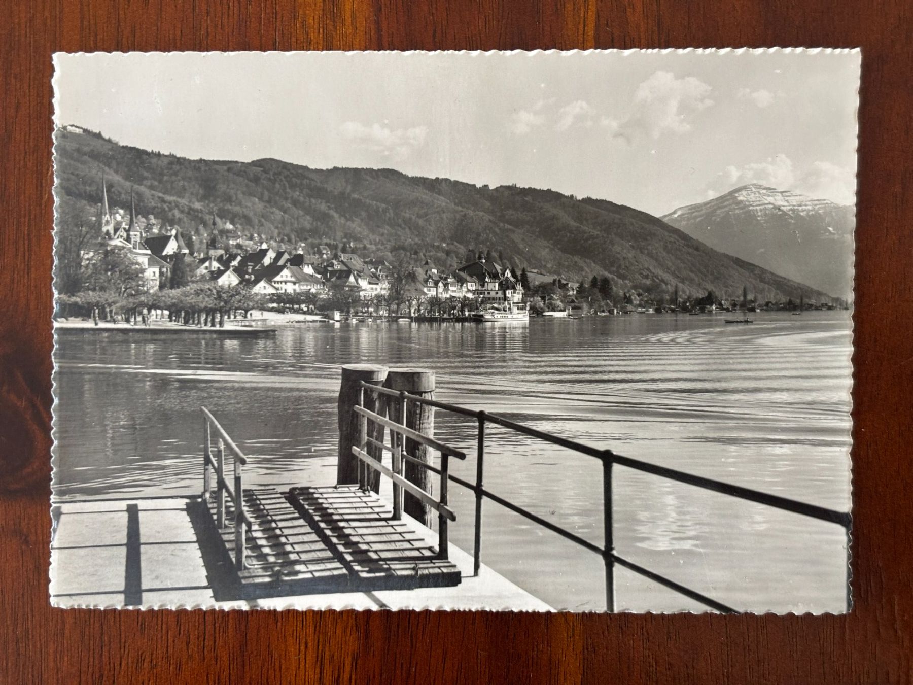 Cartoline postali: AK Zug mit Rigi 1953 – Usato da Castione venduto da semc