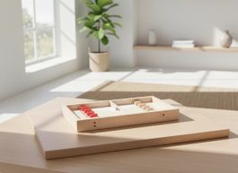 Jeu de palets Super Puck 2 en 1 en bois / NEUF