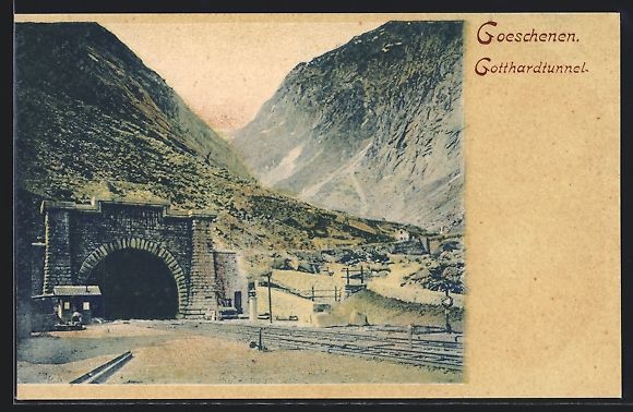 Cartes postales: Goeschenen, Eingang des Gotthardtunnels – D'occasion à Berlin par bartko-reher