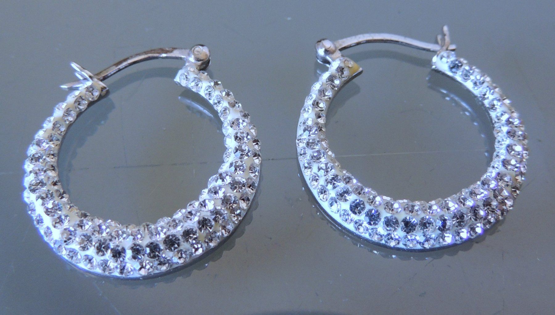 Ohrringe & -stecker: Silber 925 Creolen Ohrringe 22 mm – Gebraucht aus Waldenburg von schaller707