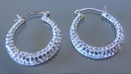Silber 925 Creolen Ohrringe 22 mm