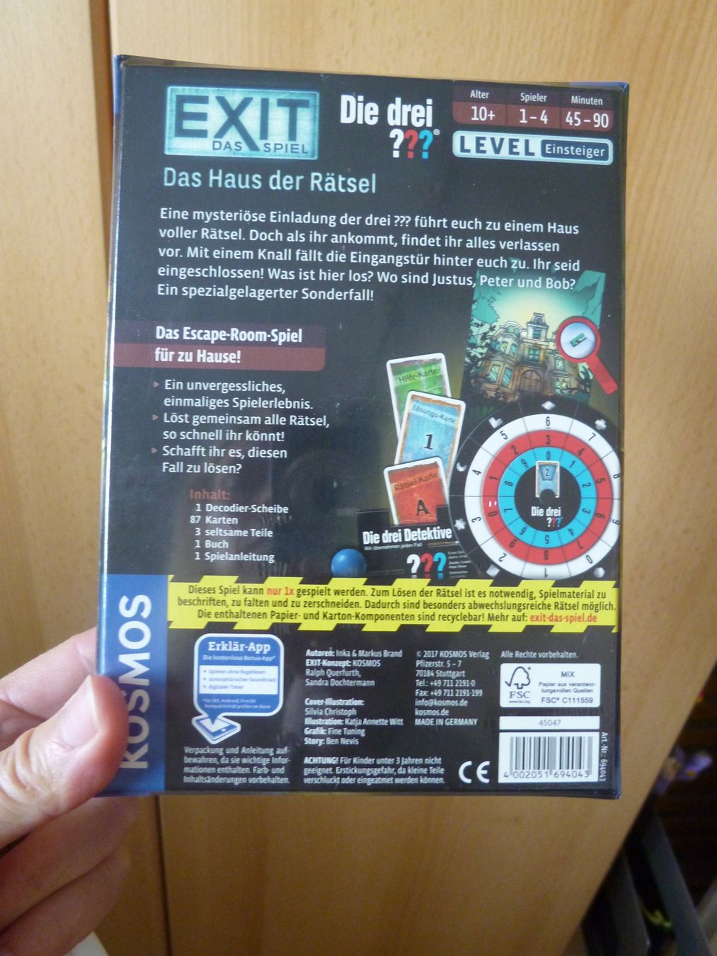 Kosmos Spiele: Die drei ??? Exit das spiel  Das Haus der Rätsel  LEVEL Eins – Neu und originalverpackt aus Dättlikon von Mamakuga 1