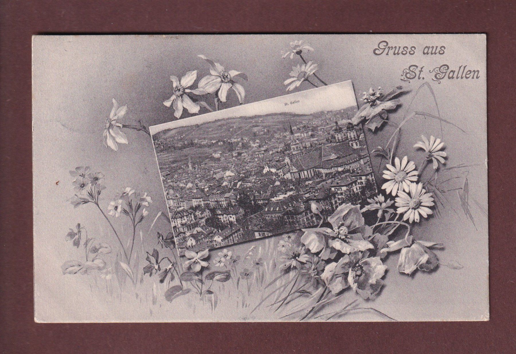 Cartoline postali: Gruss aus ST. GALLEN - 1908 – Usato da Pully venduto da nicecards