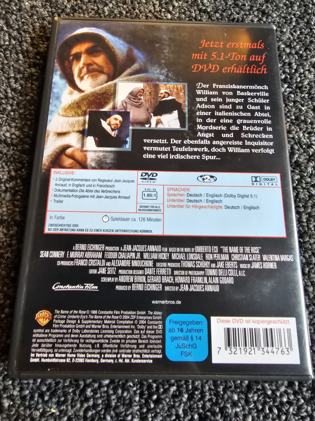 Tutti i DVDs: Der Name der Rose (20954) – Usato da Ruswil venduto da jan_bxl5 1