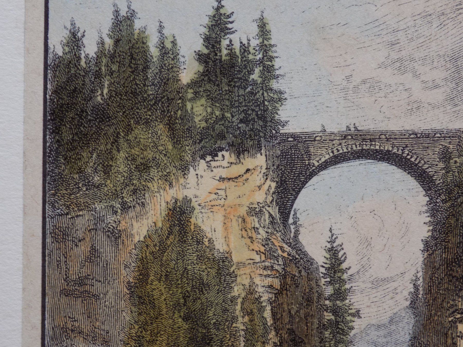 Incisioni: Die Brücke bei Solis koloriert – Usato da Risch venduto da Rischli15 9