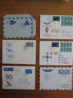 6 Belege Flugpost 1962 - 1971