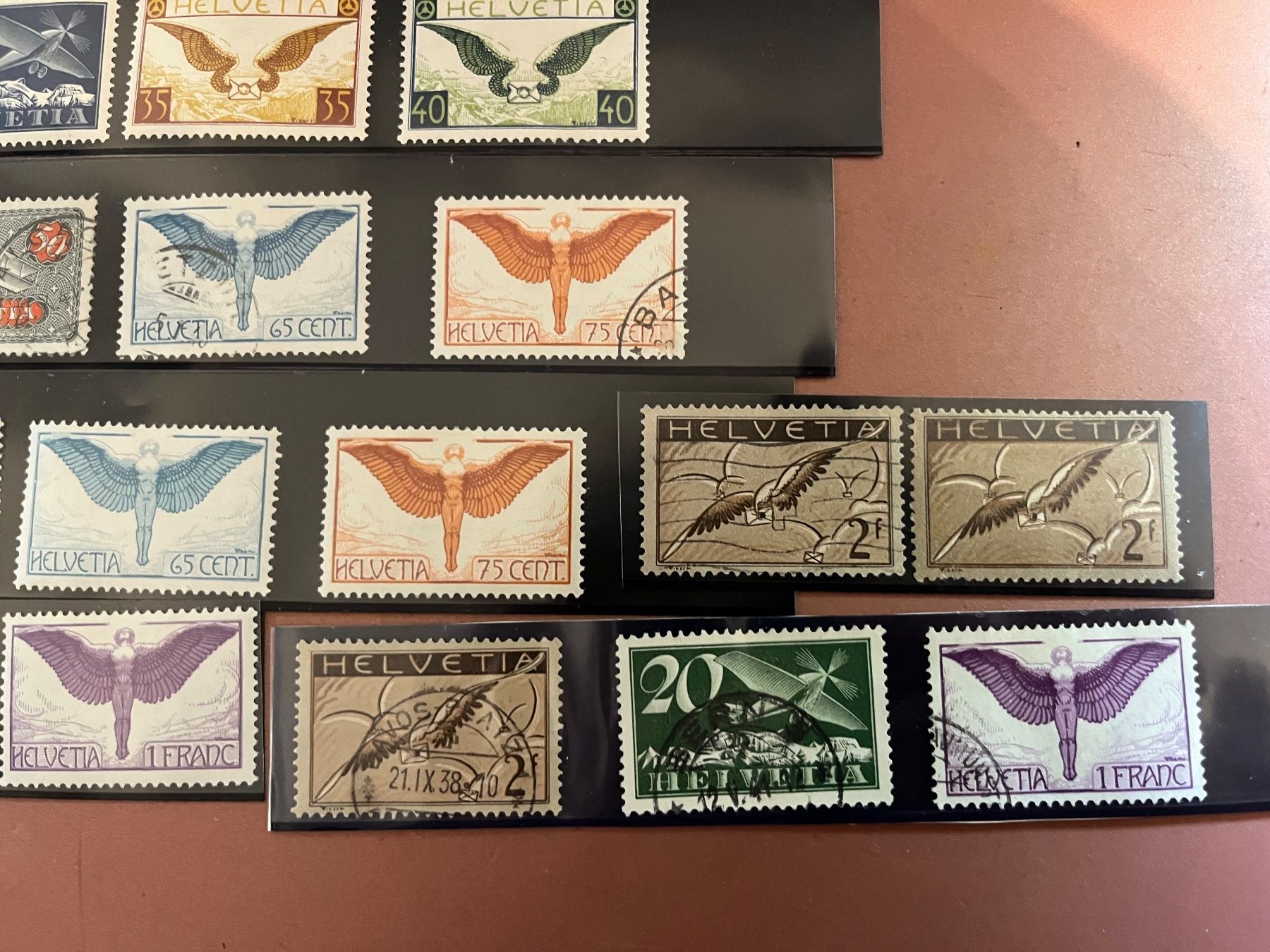 Tutti i francobolli: Briefmarken Flugpostmarken Schweiz Nr. 3 - 15 – Usato da Rebstein venduto da Soapyy13 3