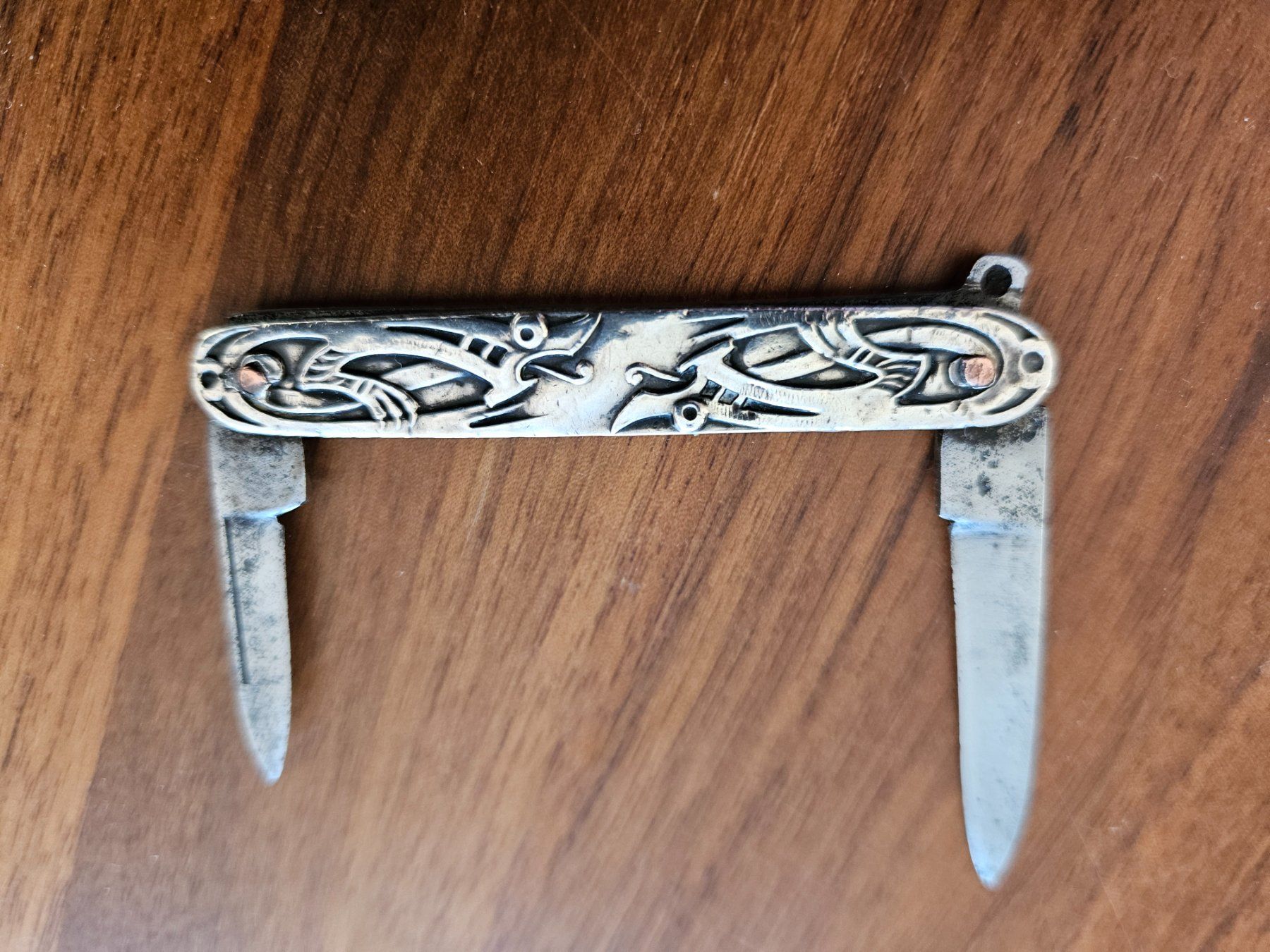 Taschenmesser: Altes Taschenmesser mit Gravur, Silber 830 – Gebraucht aus Untervaz von FullFlap777 1