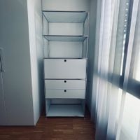 Flexcube Highboard in weiss B 77/ T 40/ H 195 cm, neuwertig