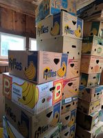 Bananenschachteln , Zügelkarton gebraucht