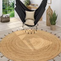 Nachhaltig & umweltfreundlich! Runder Teppich aus Jute
