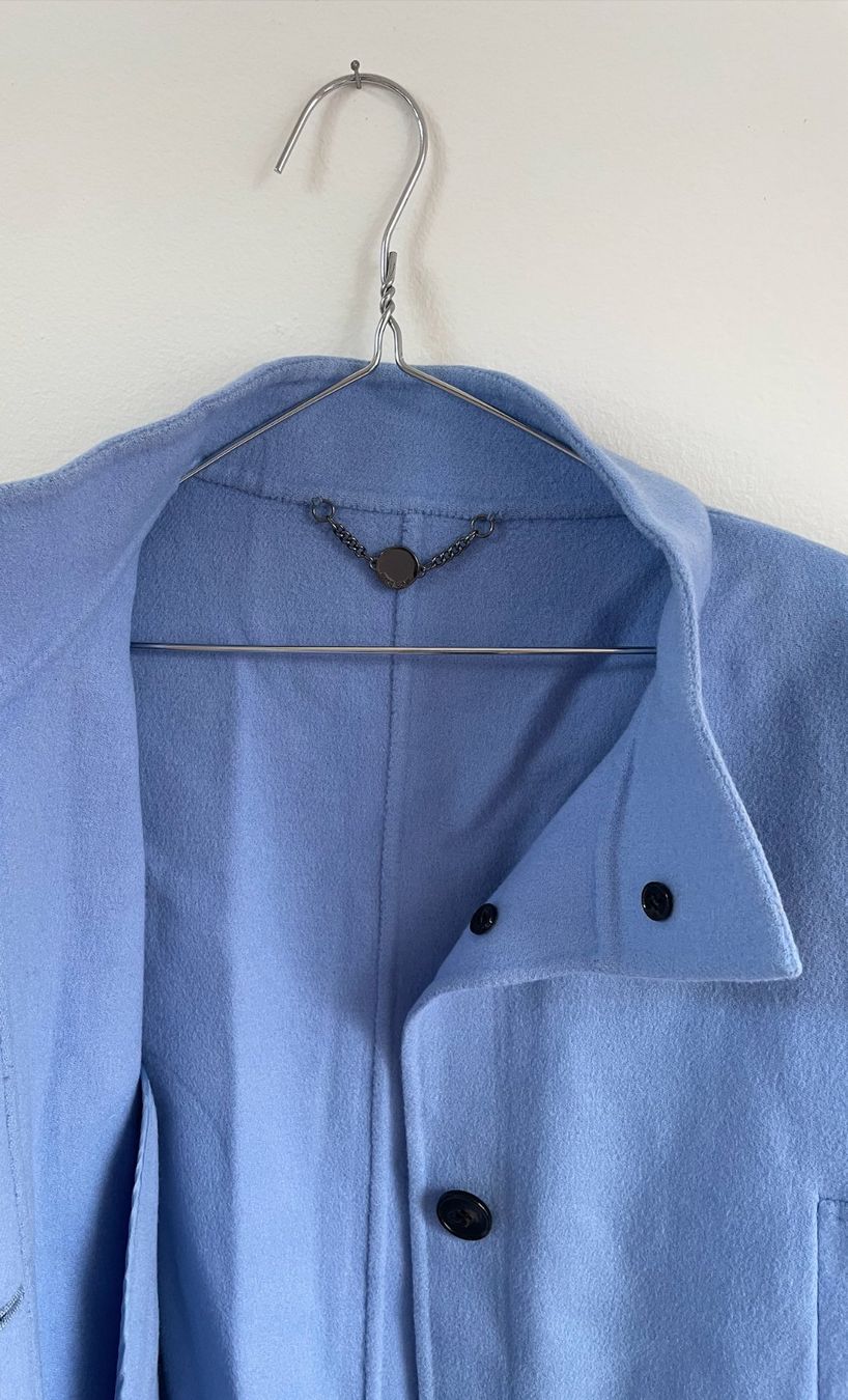 Marc Cain Cappotti: Marc Cain Wolle Mantel Gr 36 Hellblau Herbst – Usato da Zürich venduto da aylinsol 1