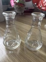 2x Mini Glasfläschchen, klar, für Deko oder Miniatur 9см 