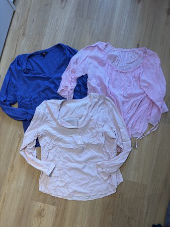 Drei Damen Blusen blau und rosa Größe 40/42