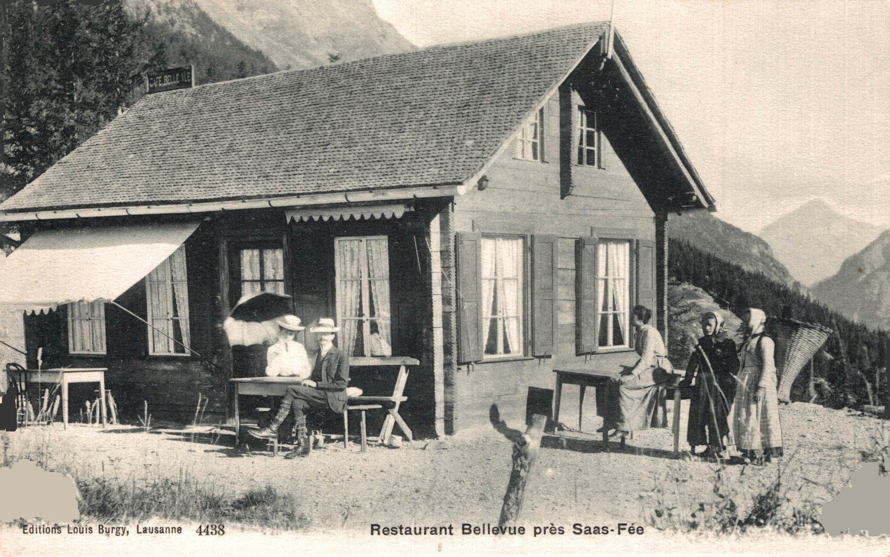 Ansichtskarten: Restaurant Bellevue près Saas-Fee – Gebraucht aus Bronschhofen von Astore