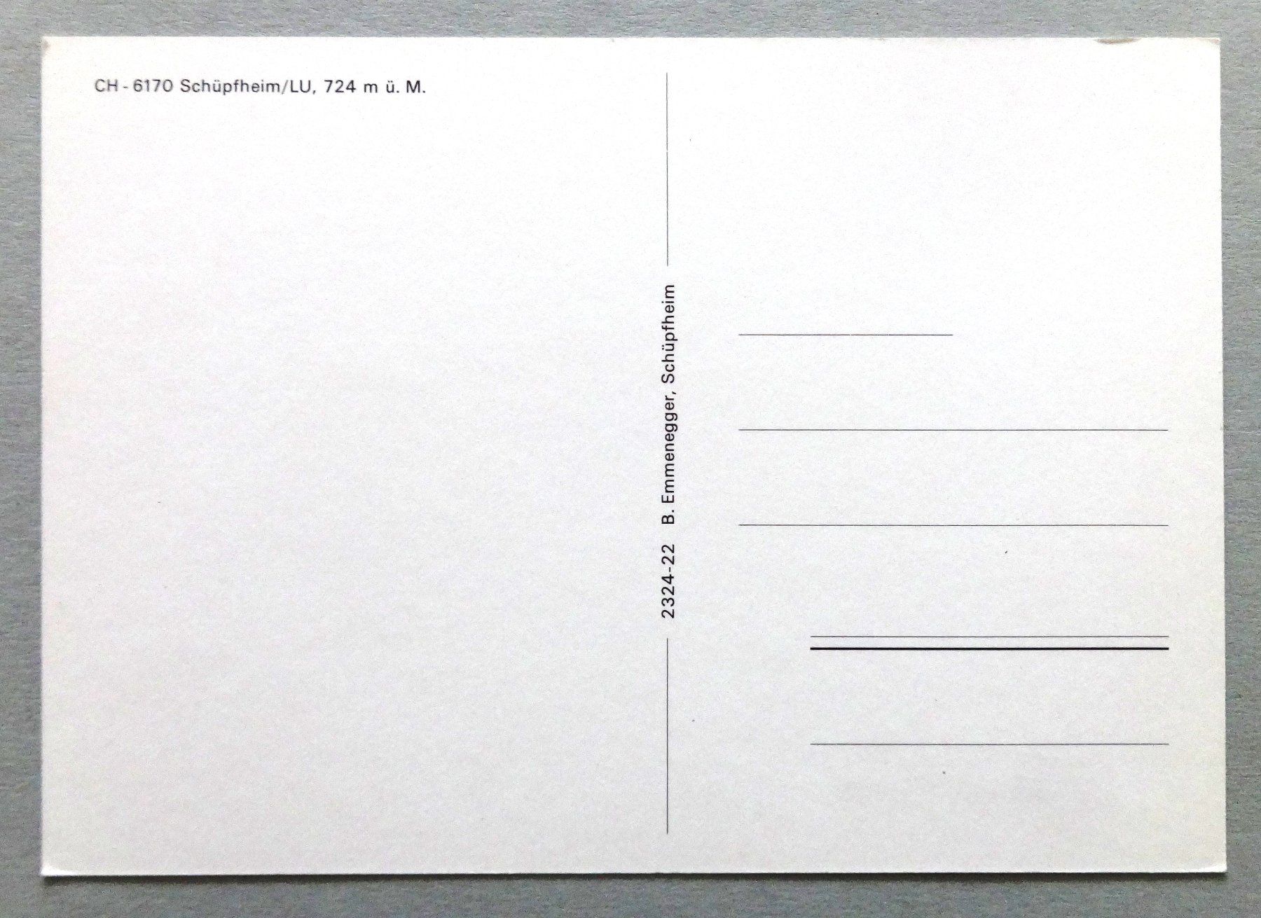Cartoline postali: Schüpfheim/LU 724 m ü.M. – Usato da Fétigny venduto da Billy2miny 1