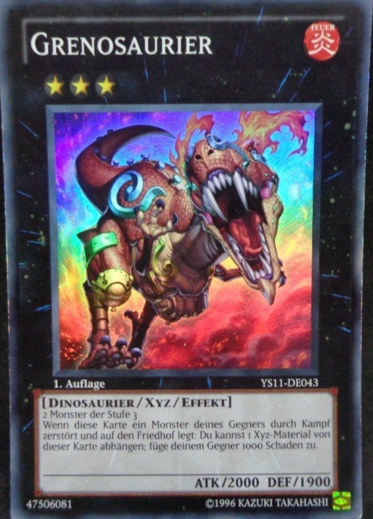 Yugioh Carte collezionabili: Yugioh Grenosaurier YS11-DE043 1. Auflage – Nuovo e nell'imballaggio originale da Chur venduto da -NewERA-