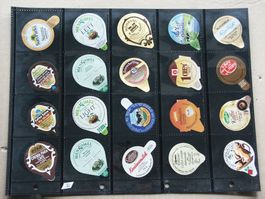 40  verschiedene  Ausländische      Kaffeerahmdeckeli