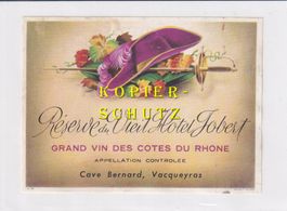 Etikette - Côte du Rhône "Réserve du Vieil Hôtel Jobert" /bd