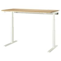 IKEA MITTZON Electric Standing Desk (Oak Veneer/White) – Lik