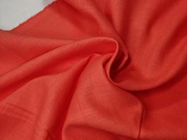 Ital. Designer Leinen Stoff leicht 1.50x1.35m soft koralle