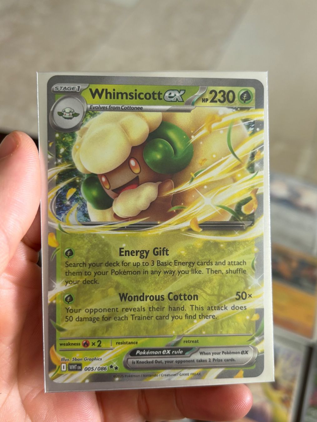 Pokémon Carte collezionabili: Whimsicott ex, Near Mint – Nuovo (secondo la descrizione) da Bern venduto da Pokescherti