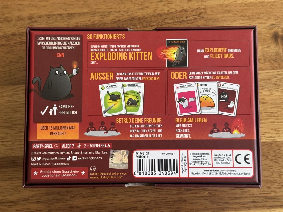 Jeux: Exploding Kittens Originale Edition Kartenspiel neu – Neuf (Voir description) à Luzern par Ex-Raudi 1
