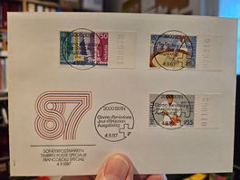FDC ET VOLL Sond.Marken 1987 TAB RAR !! - nur 1.80 !!