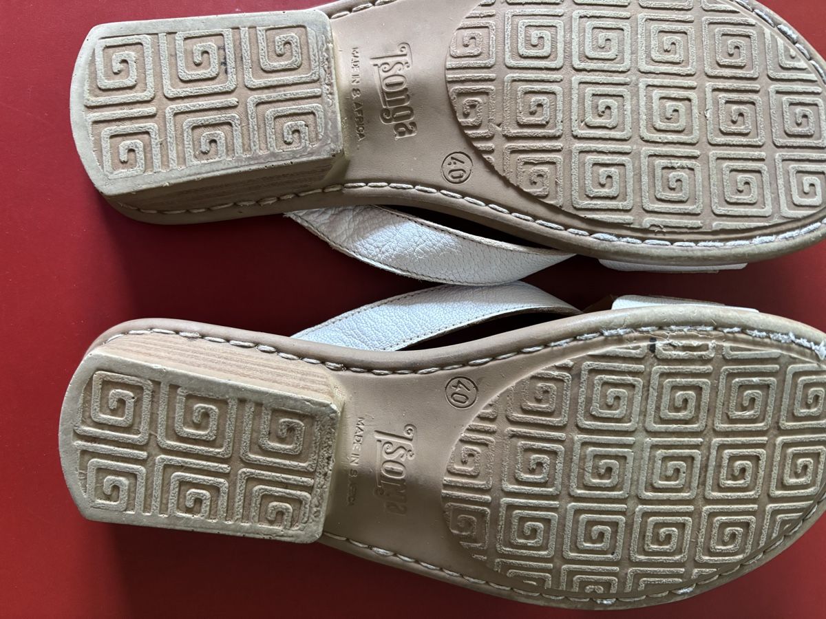 Scarpe da donna: Damen Tsonga Isivina Zehentrenner Weiss Leder – Nuovo (secondo la descrizione) da Winterthur venduto da ru.he 5
