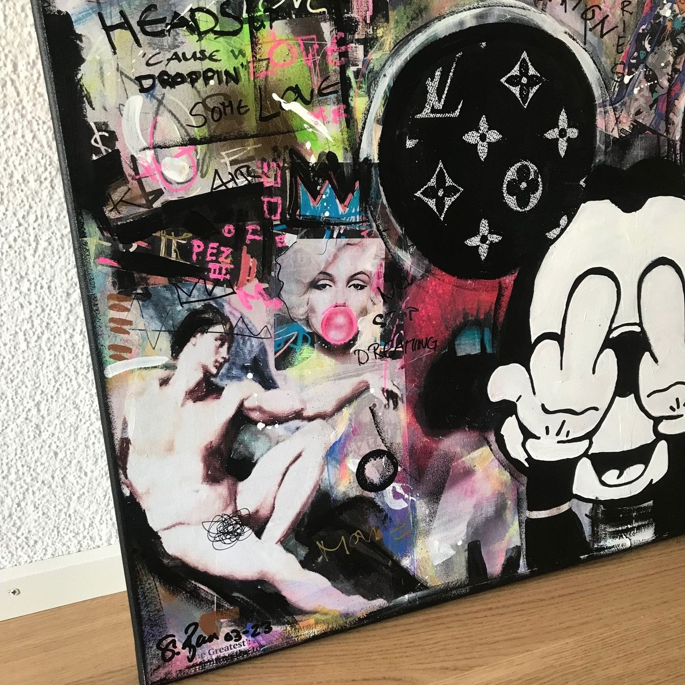 Foto & Immagini: Mickey Mouse Pop Art Kunst Bild Original Amore Champagner – Nuovo (secondo la descrizione) da St. Niklausen LU venduto da Stefan_Bammert_Art 1