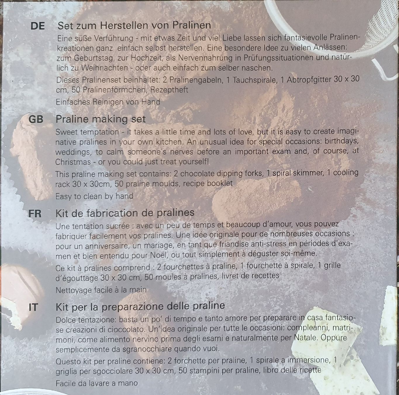 Moules à gâteaux: Birkmann Pralinen-Set, neuwertig! – Neuf avec emballage d'origine à Freienwil par mattwhel 2