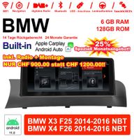 10.25 Zoll Autoradio Für BMW X3/X4 F25/26 NBT + Montage