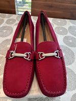NEW Geox Women's Red Suede loafers size 41