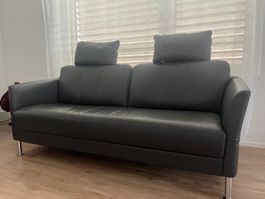 Intertime Designer Ledersofa + Sessel – Original