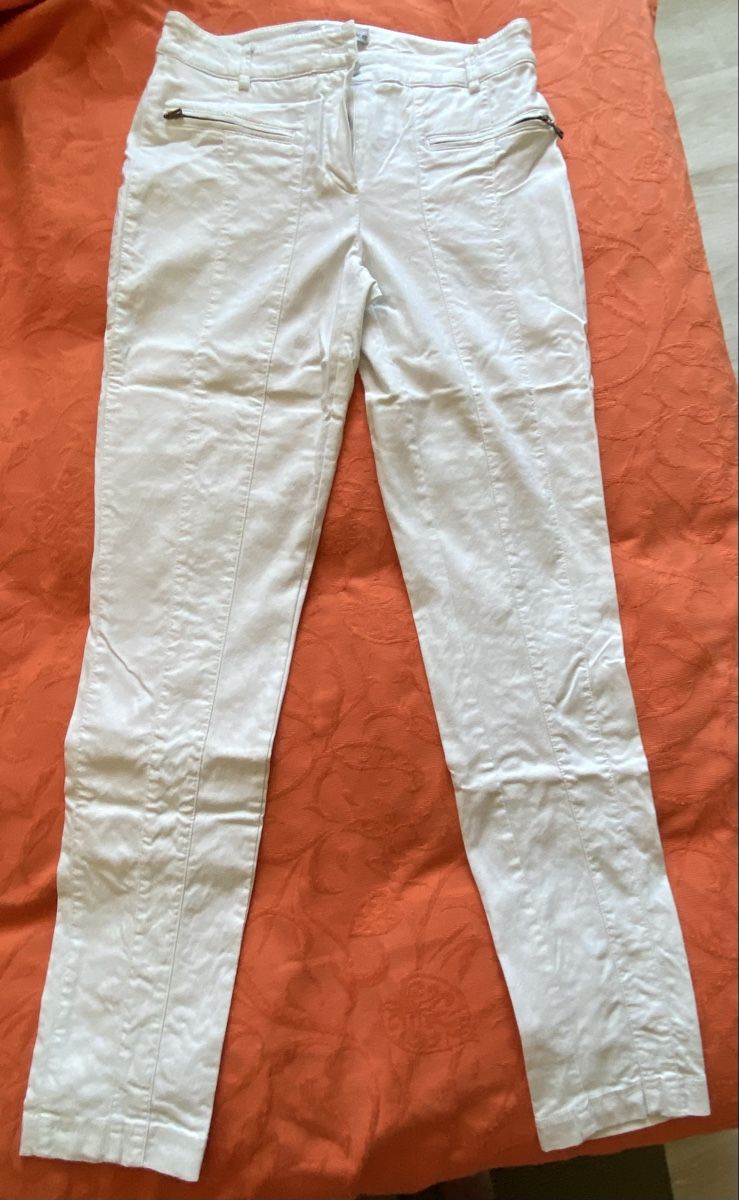 Brooks Pantaloni: Ashley Brooks Designermode Hose weiss – Usato da Utzigen venduto da Lasagne99