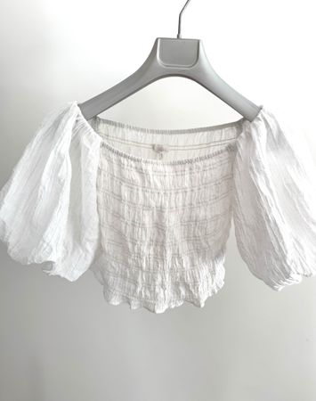 H&M Off-Shoulder Crop Top – Grösse S – Sommerlich