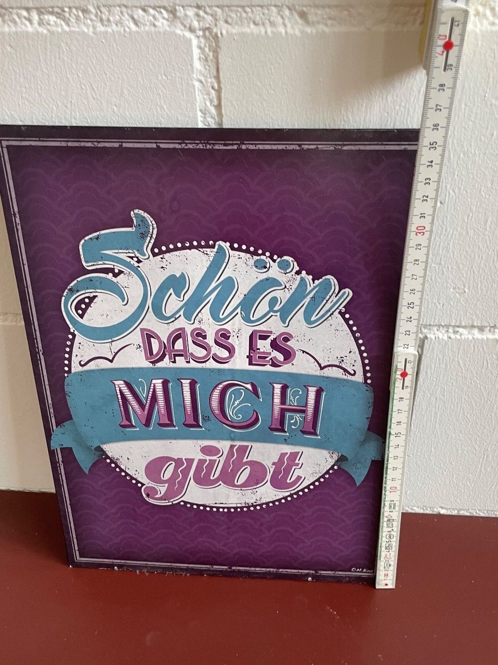 Insegne: Schild mit Spruch "Schön, dass es mich gibt" – Nuovo (secondo la descrizione) da Wald ZH venduto da shypi 1