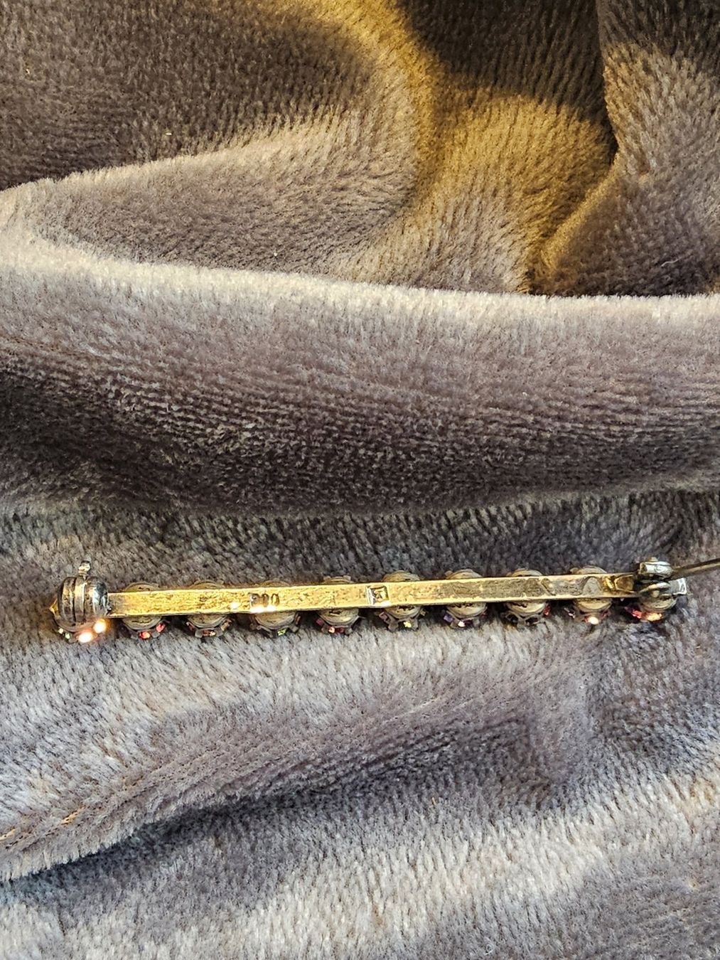 Spille & Fermagli: Vintage Silber Brosche mit Rheinkiesel Irisglas Kristallen – Usato da Zürich venduto da gutsan 8