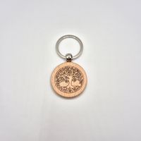 Lebensbaum Schlüsselanhänger aus Holz mit Lasergravur 🌿